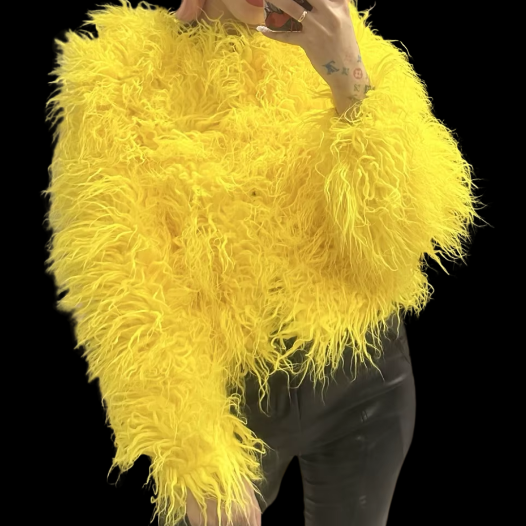 Shaggy Faux Fur Jacket Coat - Festigal