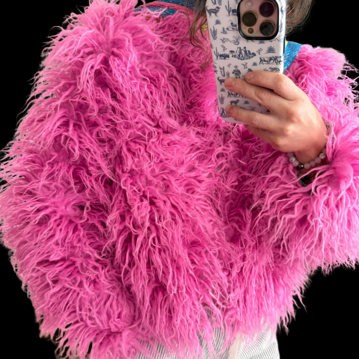 Shaggy Faux Fur Jacket Coat - Festigal