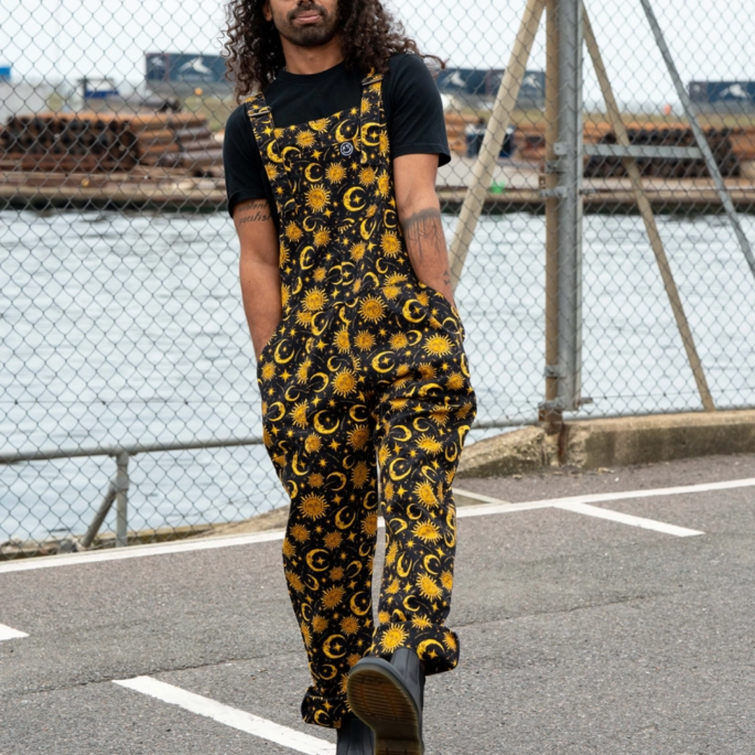 Celestial Sun and Moon Stretch Dungarees
