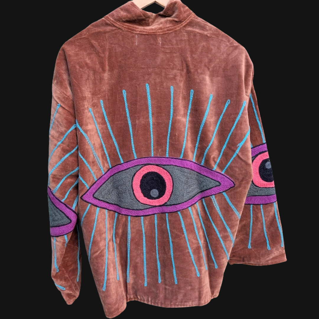 Embroidered Evil Eye Jacket