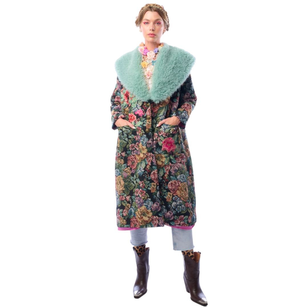 Jacquard Floral Tapestry Coat