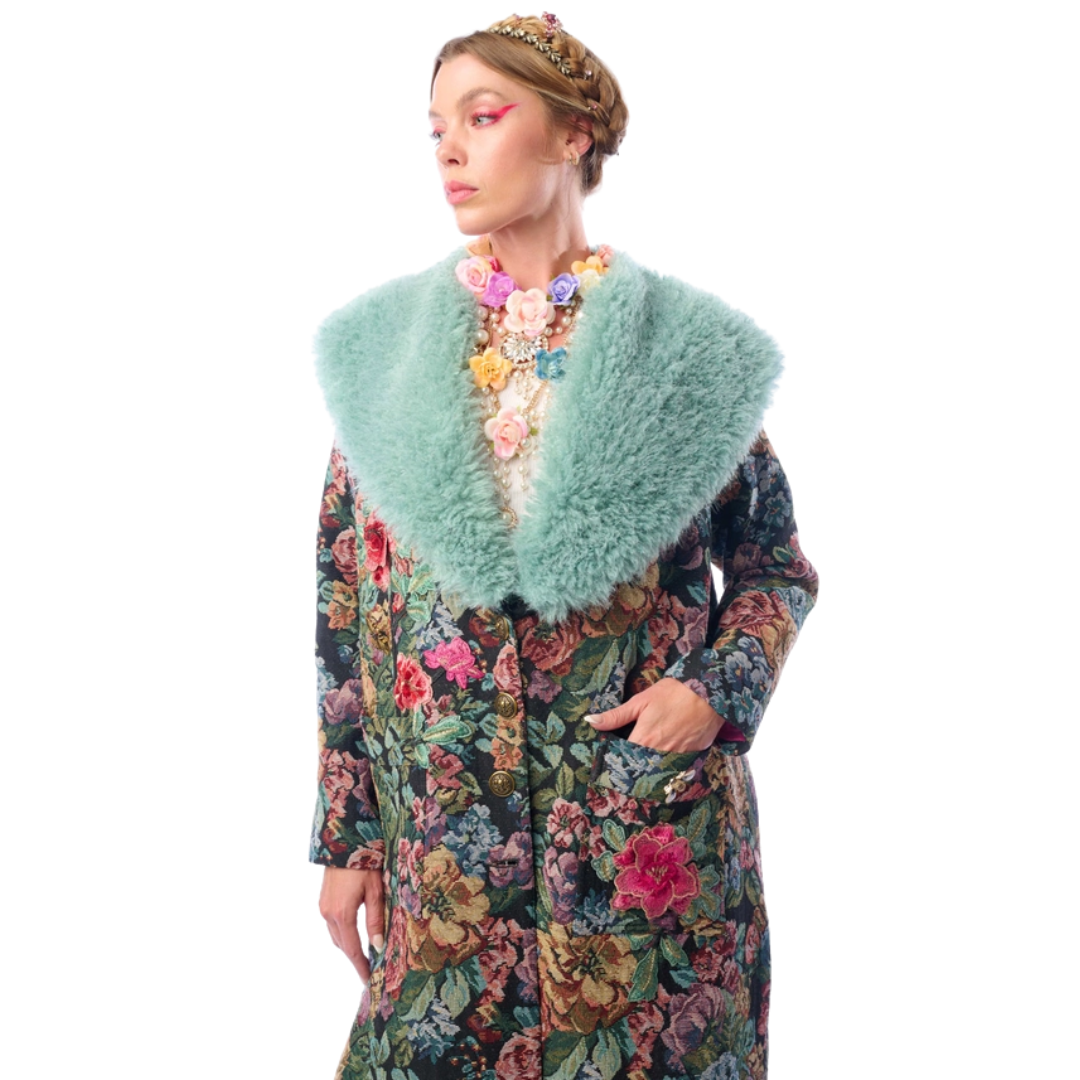 Jacquard Floral Tapestry Coat