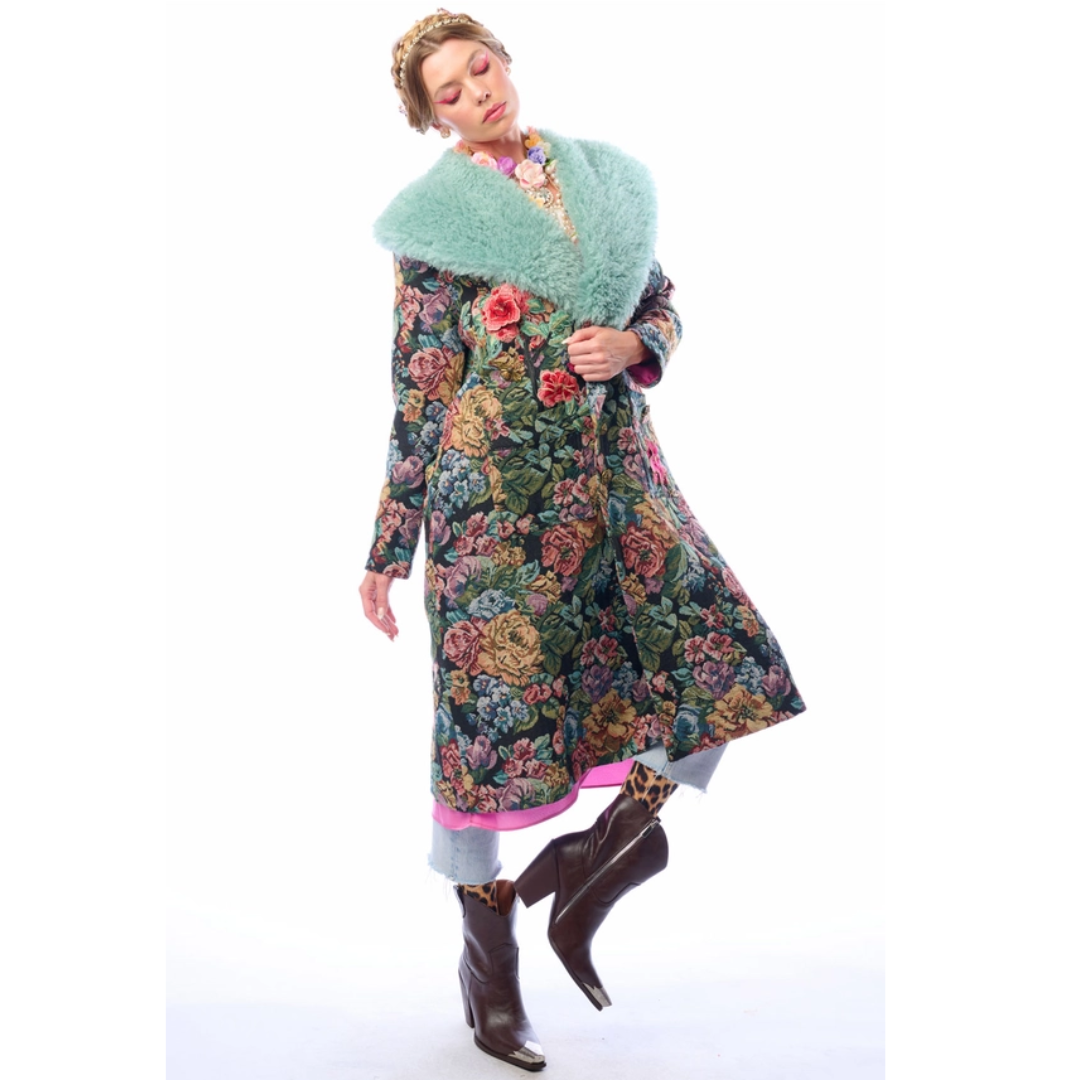 Jacquard Floral Tapestry Coat