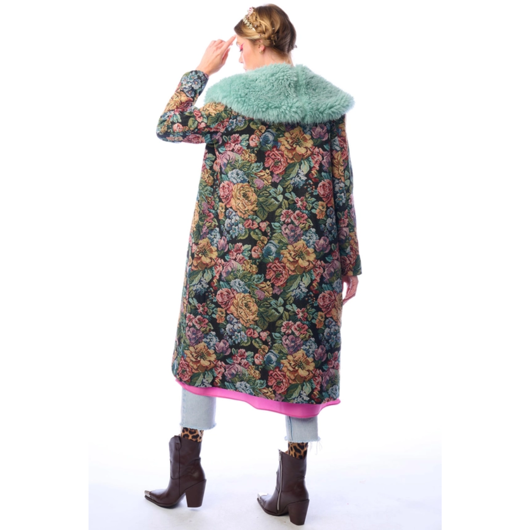 Jacquard Floral Tapestry Coat