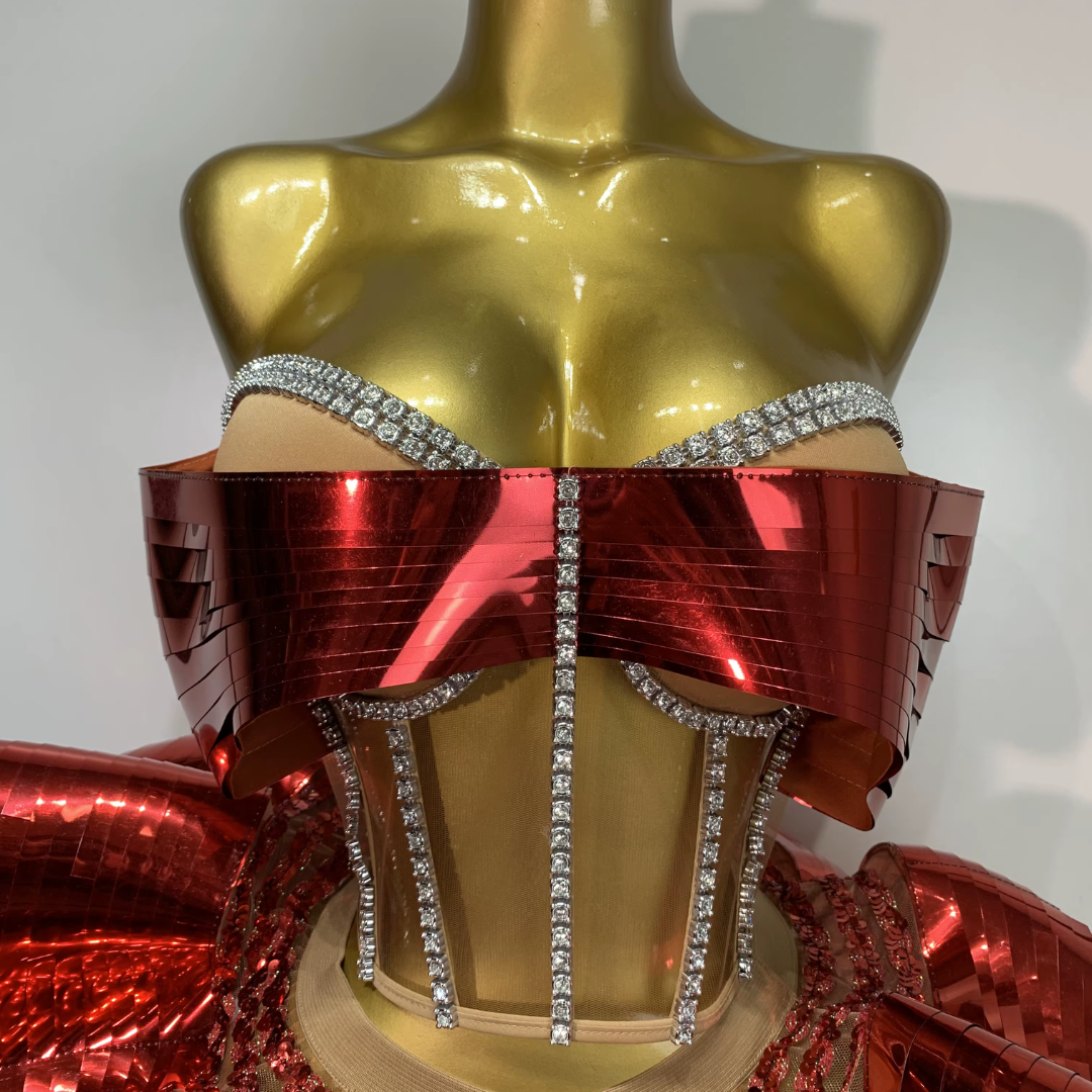 Futuristic Wave A-Line Dress