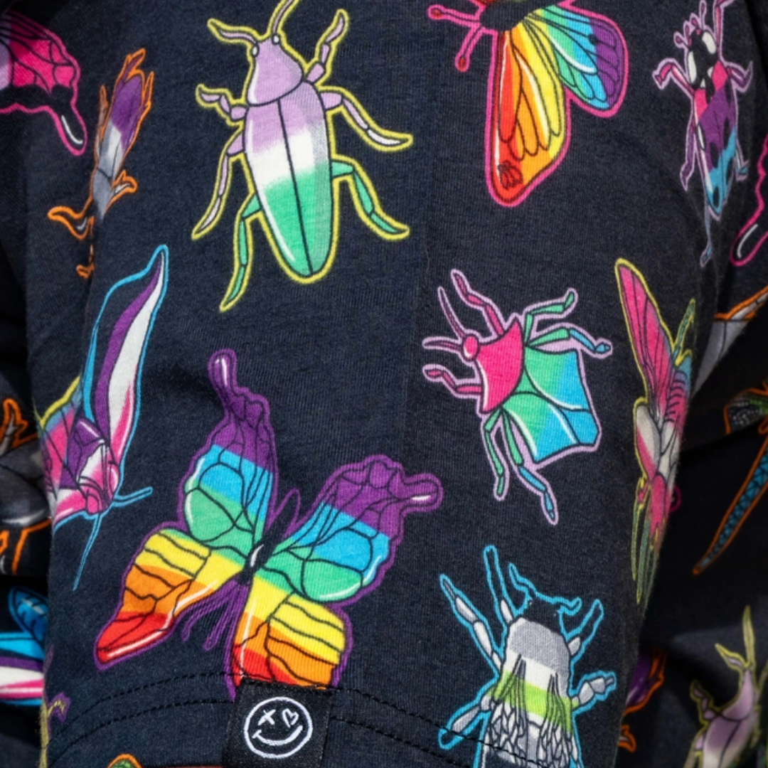 Rainbow Bugs Smock Dress