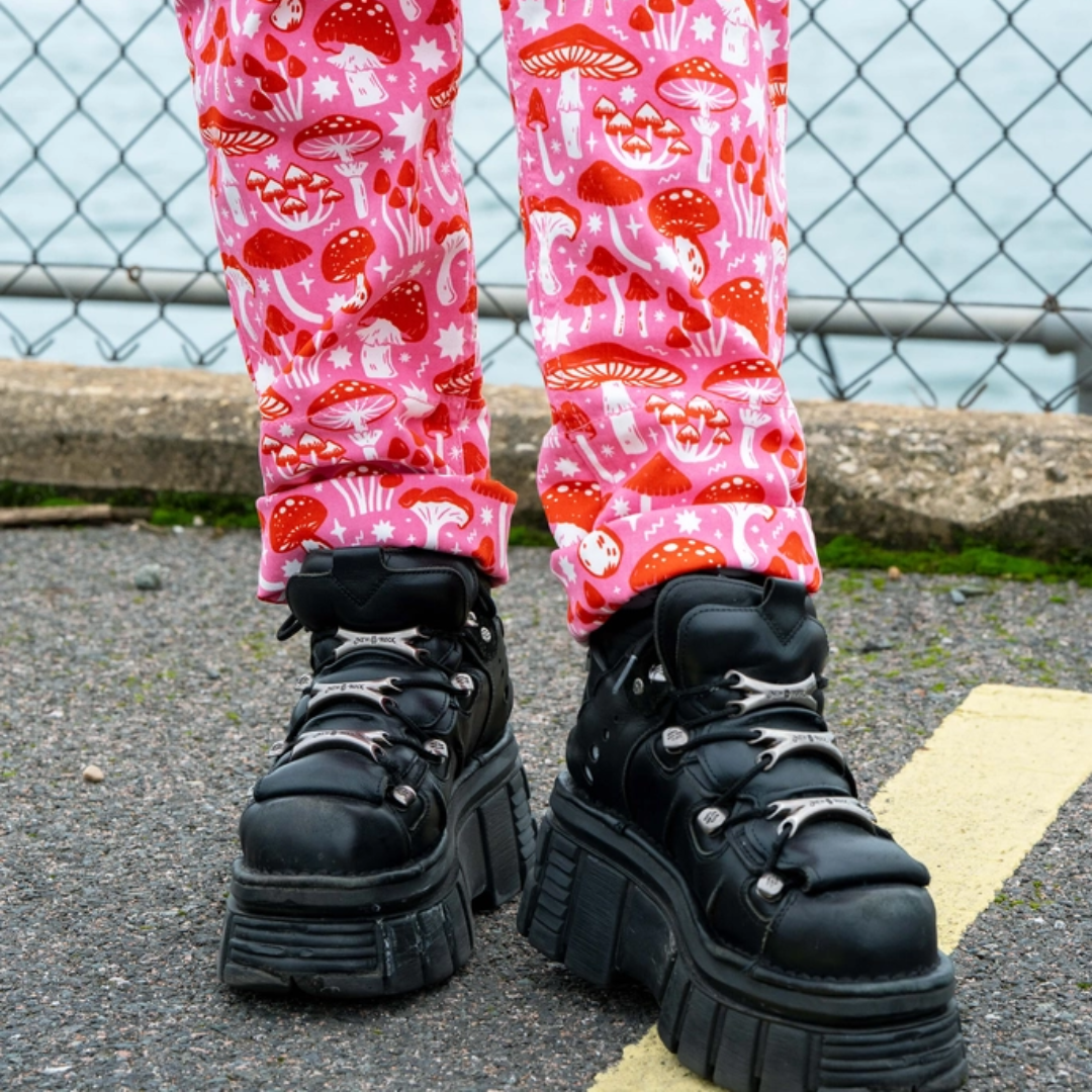 Mushrooms Stretch Dungarees