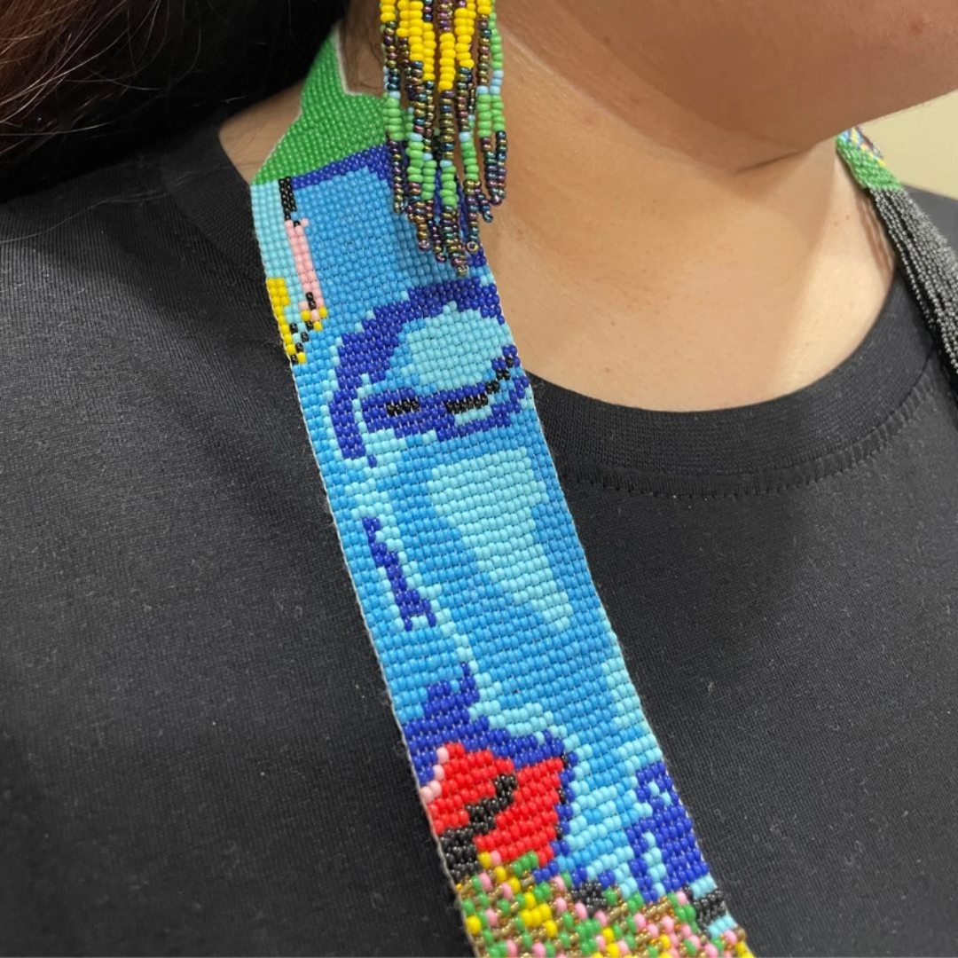 Abstract Face Beaded Jewellery Set