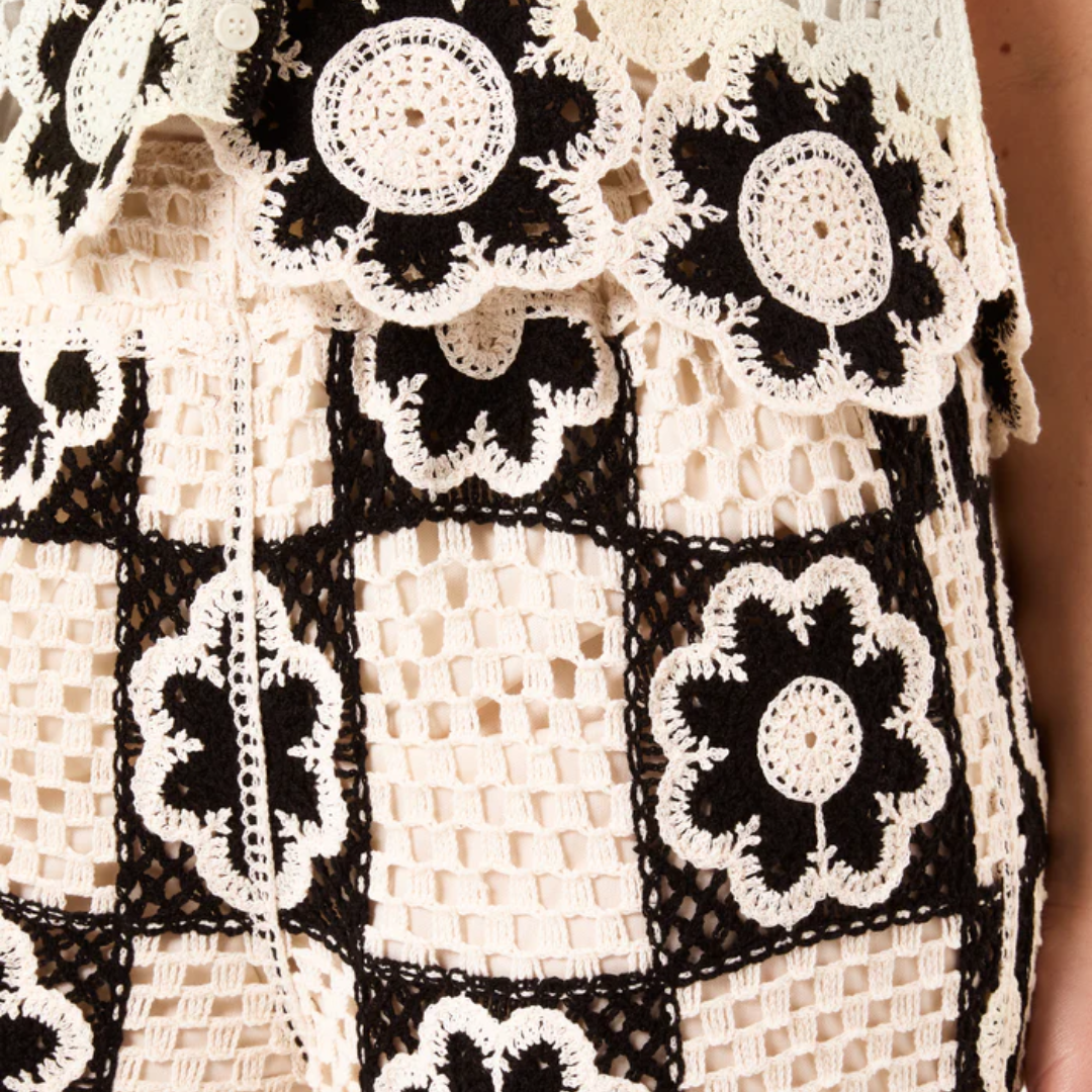 Patchwork Crochet Flower Trousers