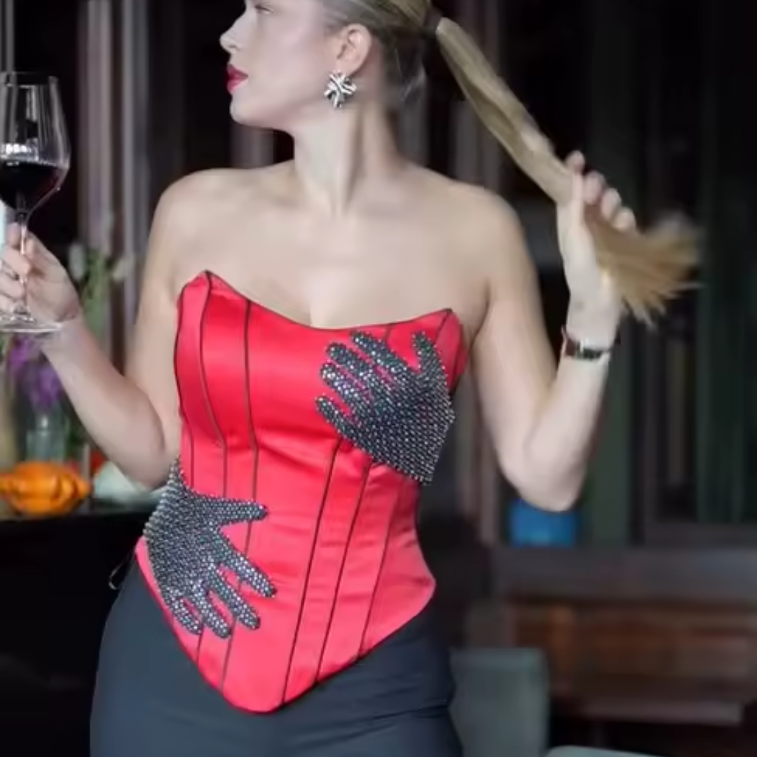 Hands Satin Corset