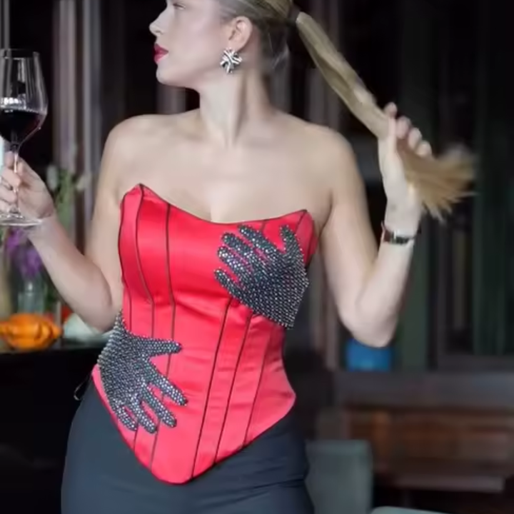 Hands Satin Corset