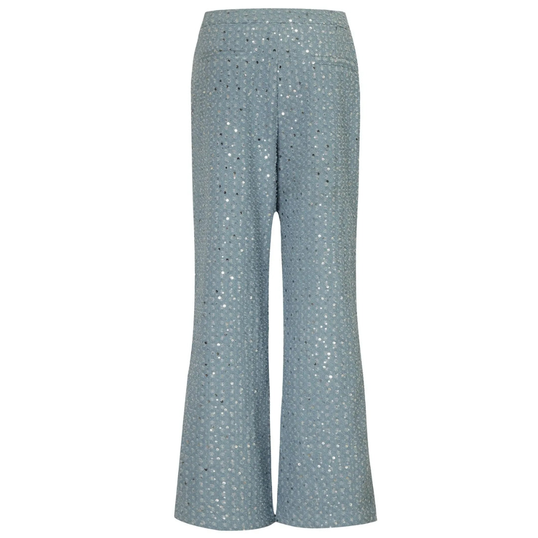 Sequin Denim Corset and Pants Two-Piece Set - Festigal