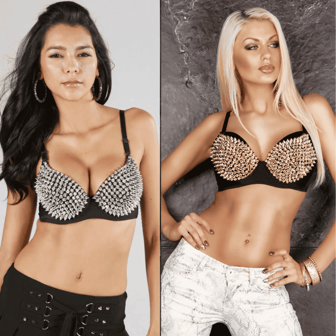 Goth Inspired Spiked Bra - Festigal