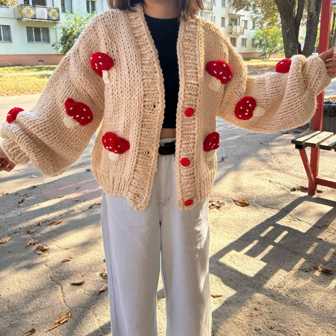 3D Mushroom Cardigan - Festigal