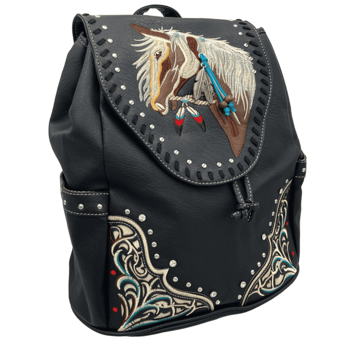 Western Embroidered Horse Backpack - Festigal