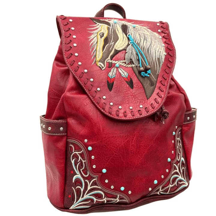 Western Embroidered Horse Backpack - Festigal