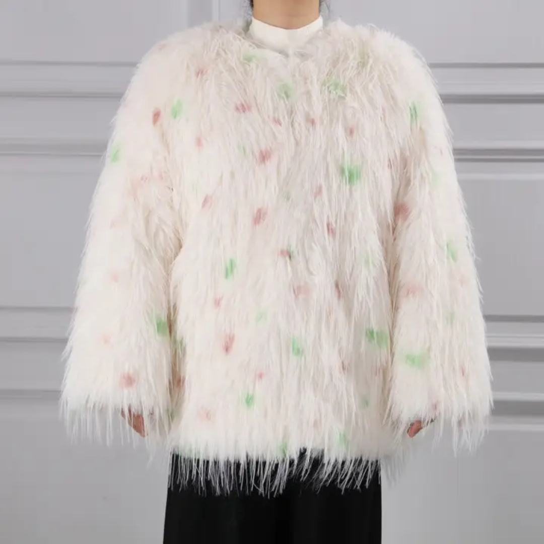 Polka Dot Fur Cape - Festigal