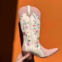 Pink Floral Cowboy Boots