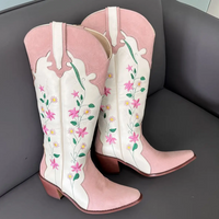 Pink Floral Cowboy Boots