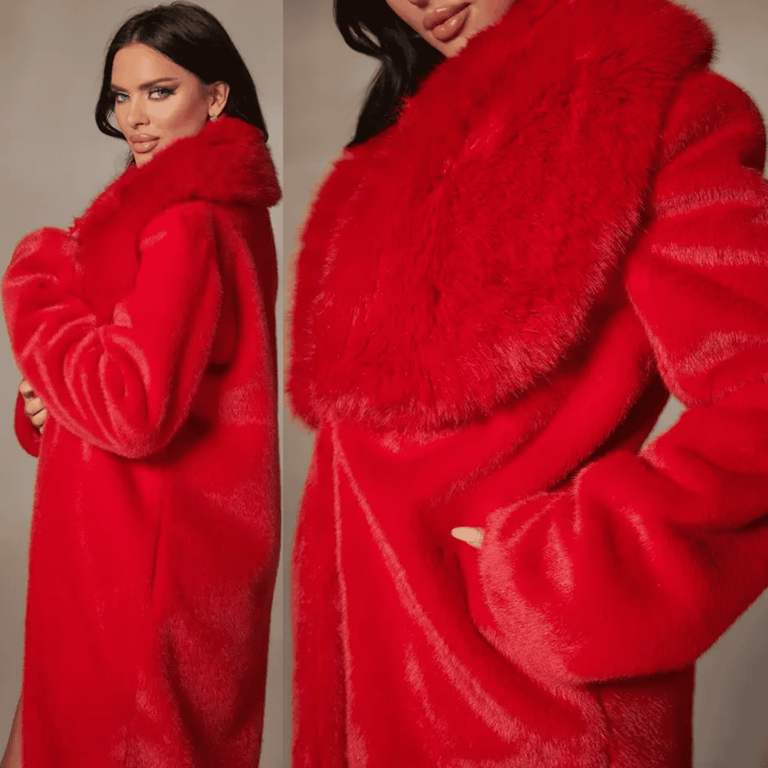 Valentine Faux Fur Long Coat - Festigal