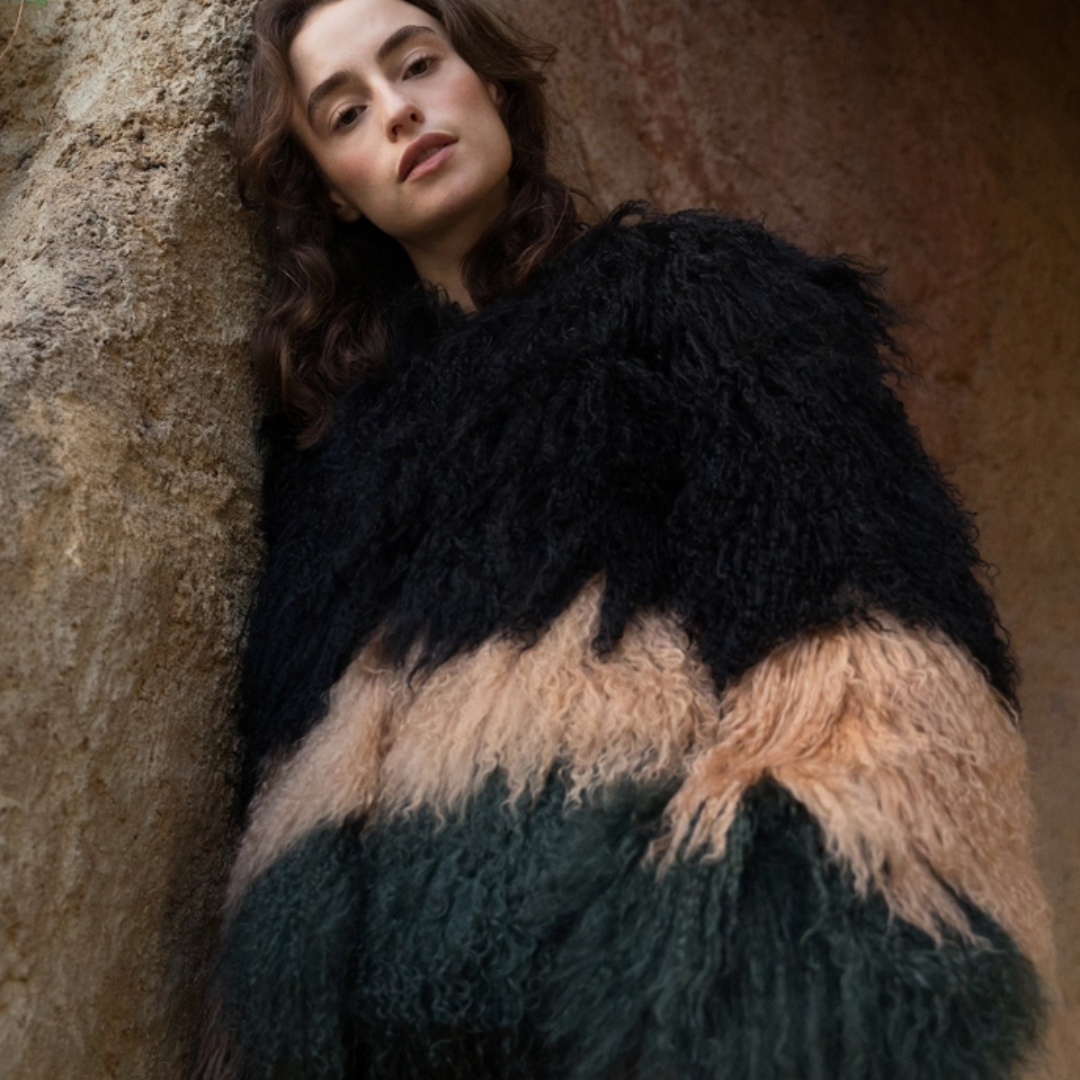 Ombre Mongolian Fur Jacket - Festigal