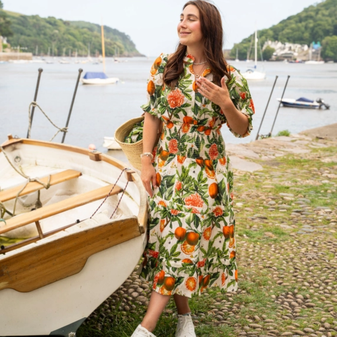 Blood Orange Cotton Skirt