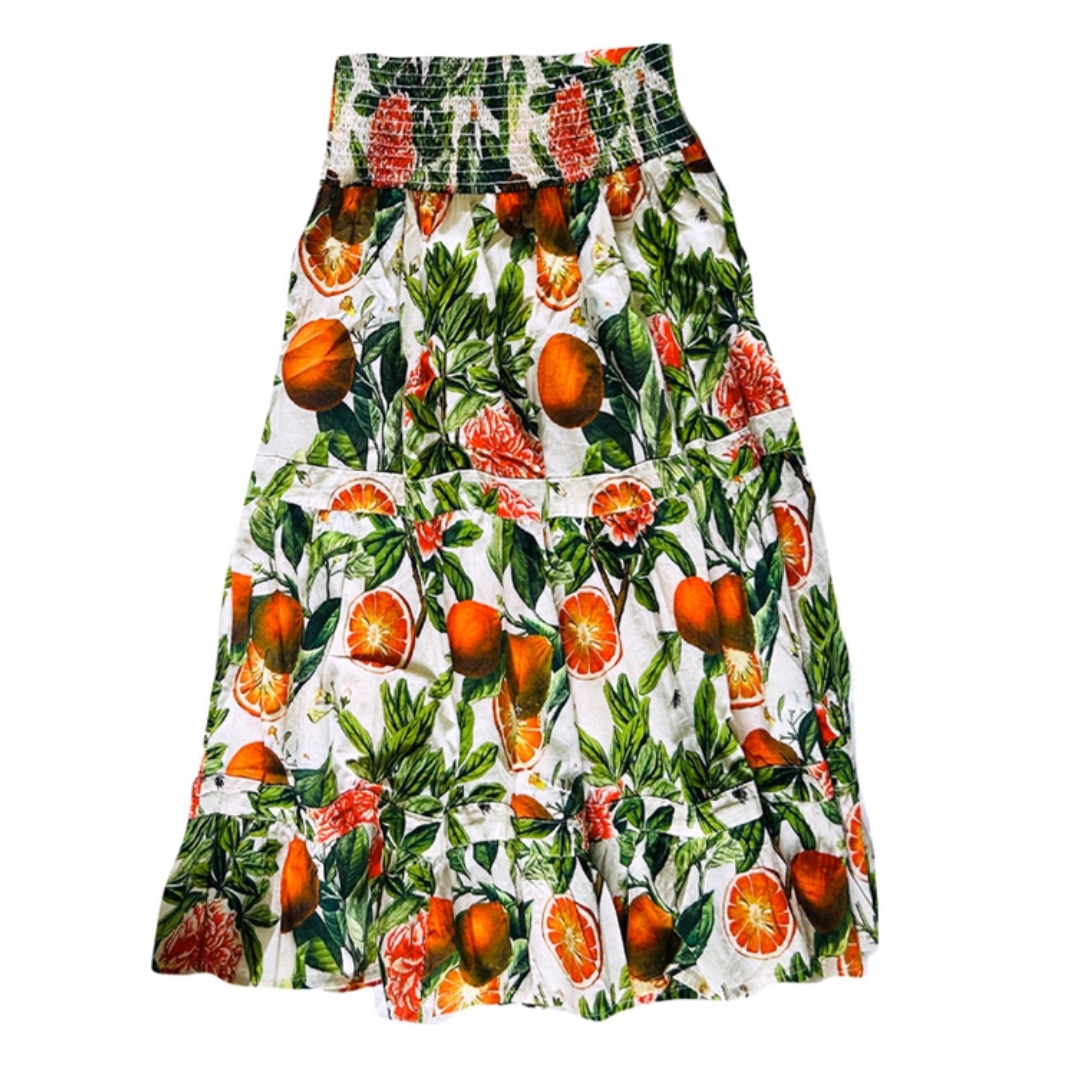 Blood Orange Cotton Skirt