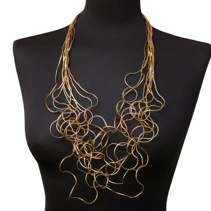 Statement Wire Long Necklace