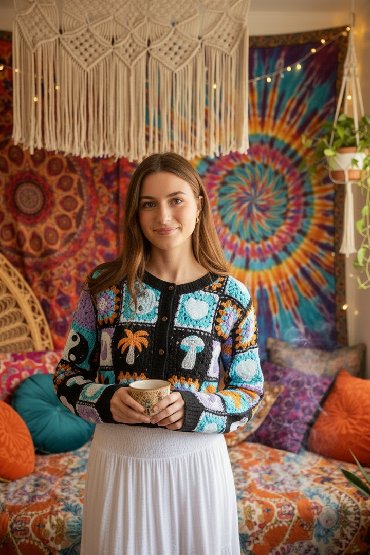 Crochet Patchwork Cardigan