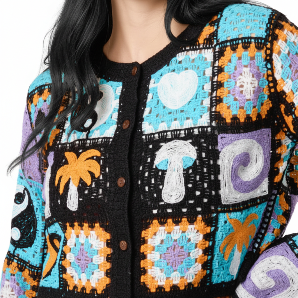 Crochet Patchwork Cardigan