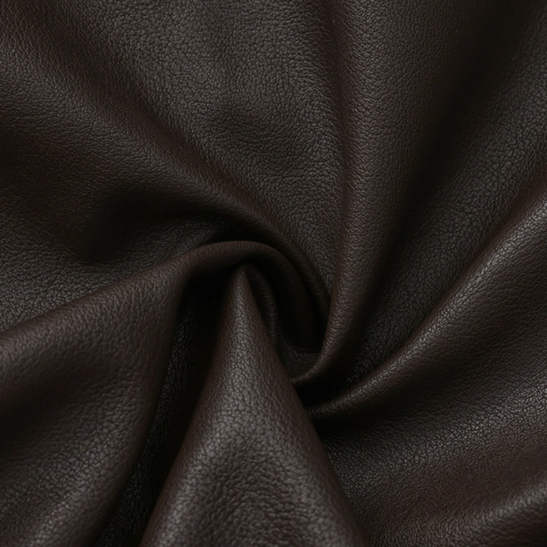 Faux Shearling Collar Leather Jacket