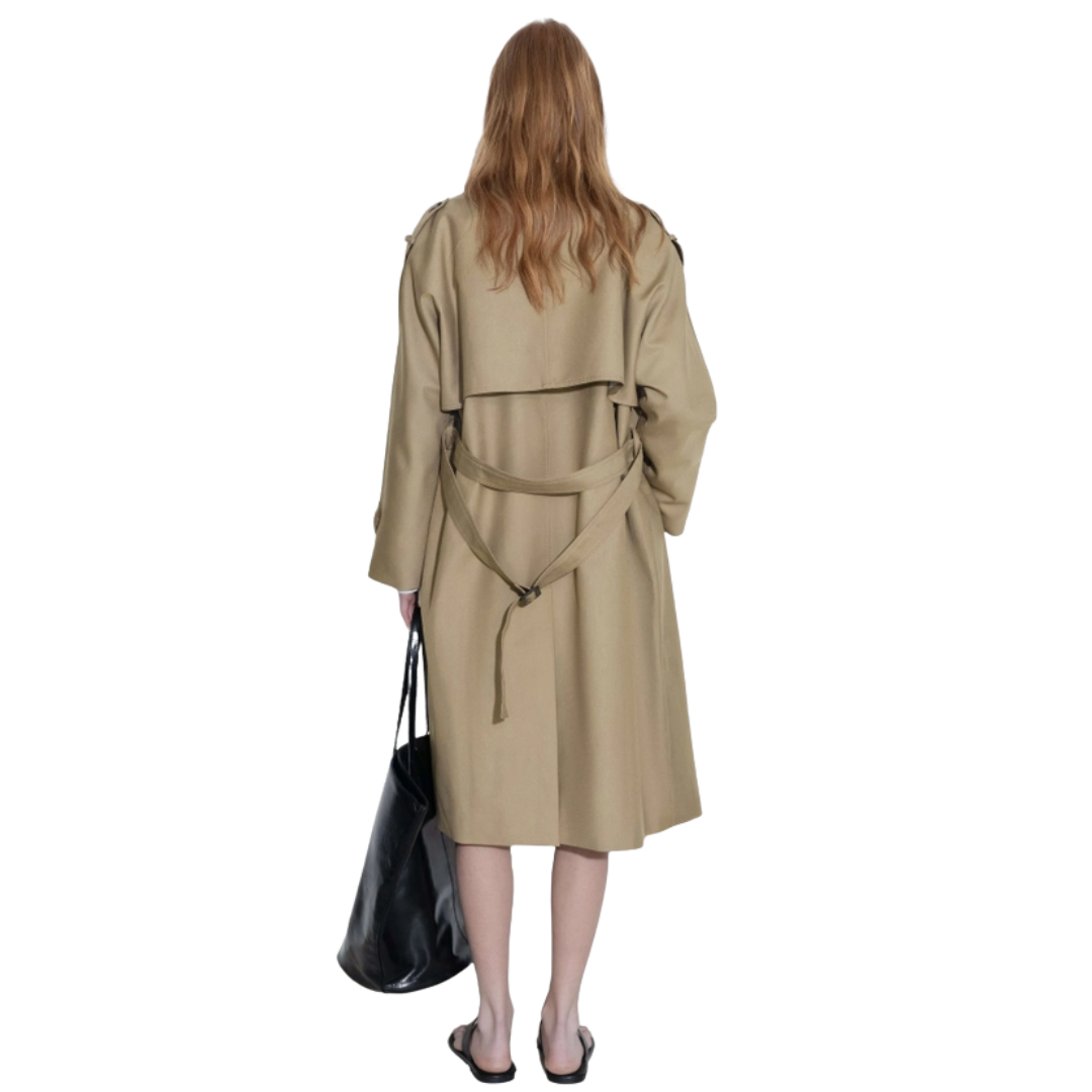 Double Breasted Trench Coat with Belt