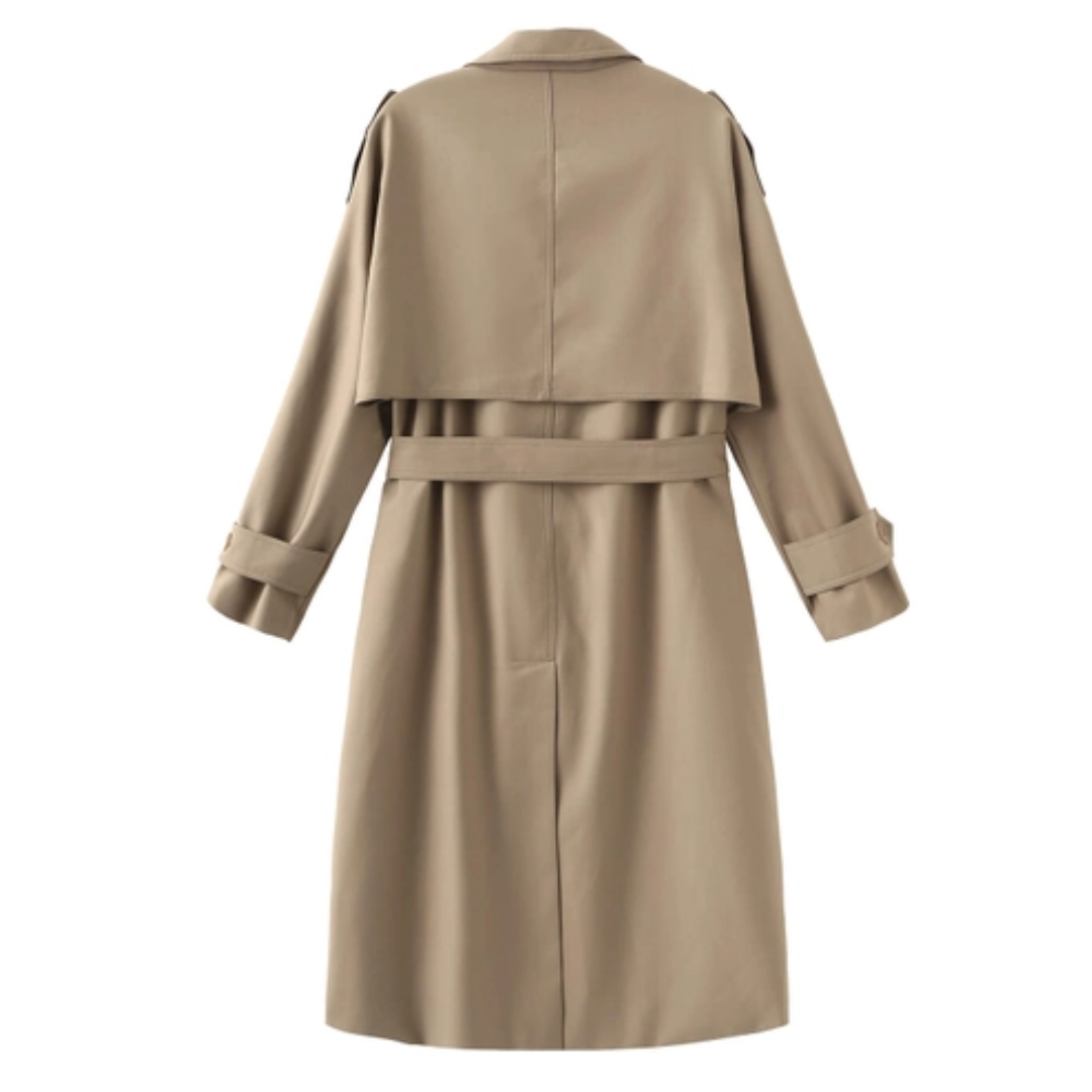 Double Breasted Trench Coat with Belt