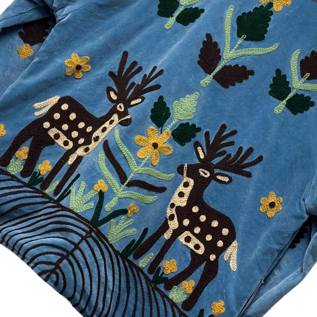 Handmade Velvet Deer Suzani Jacket