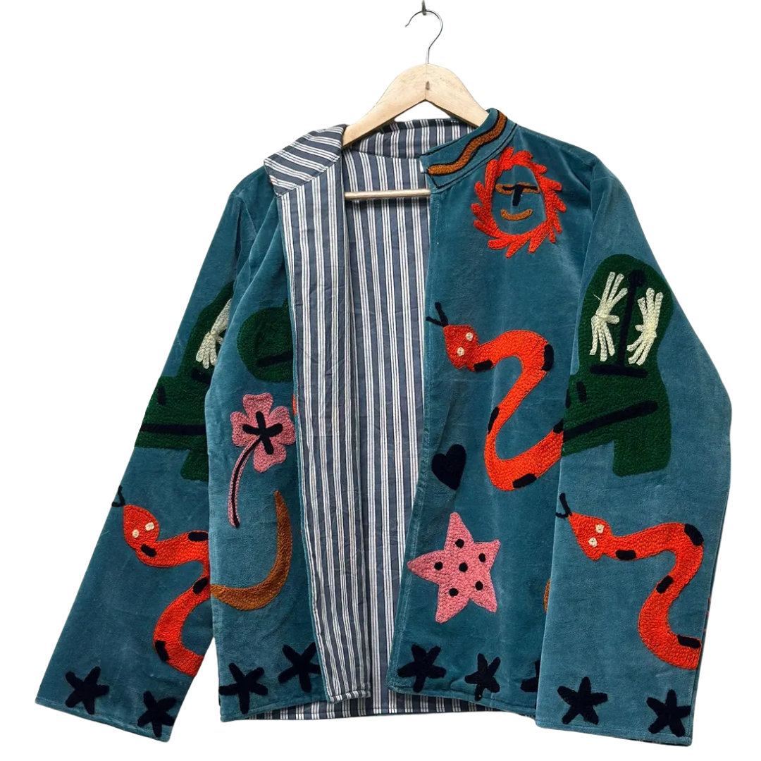 Western Embroidered Velvet Jacket