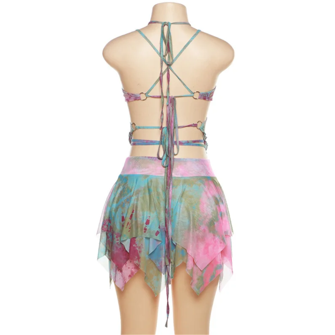 Butterfly Tie Dye Three Piece Set - Festigal