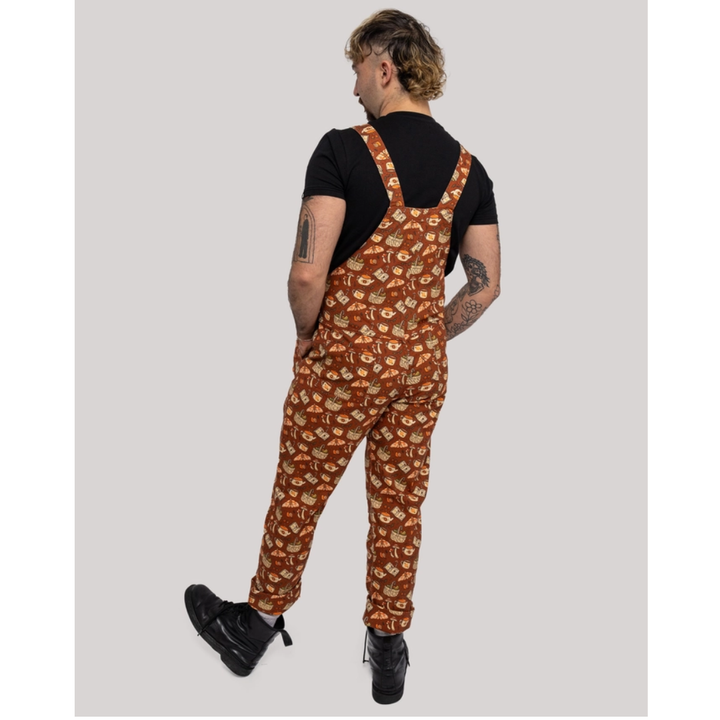 Mushroom Tea Party Stretch Dungarees