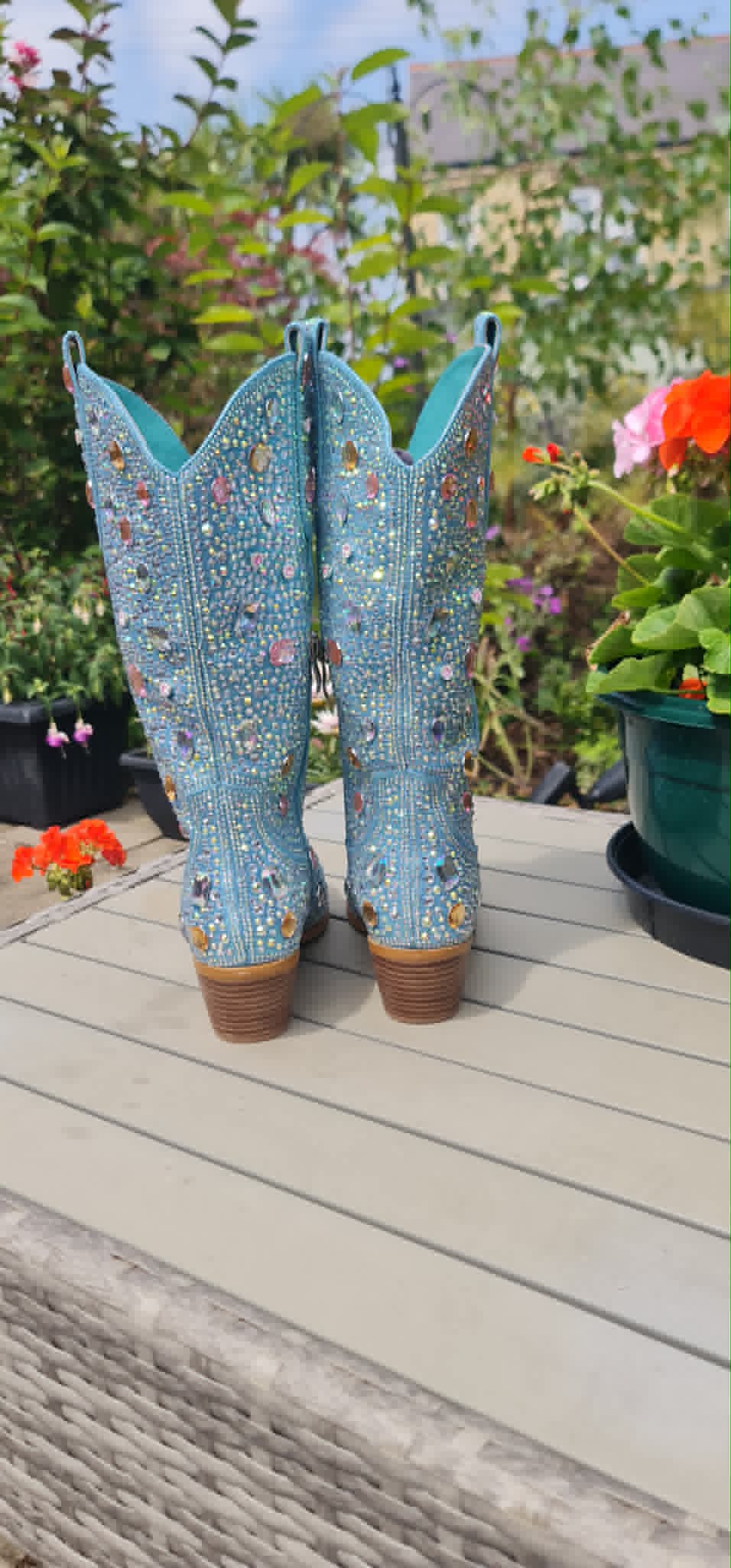 Crystal Embellished Cowgirl Boots