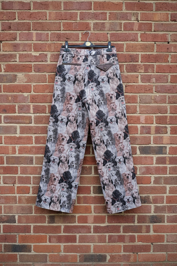 Label Rail X Jay Beech Jacquard Wide Leg Dog Trousers
