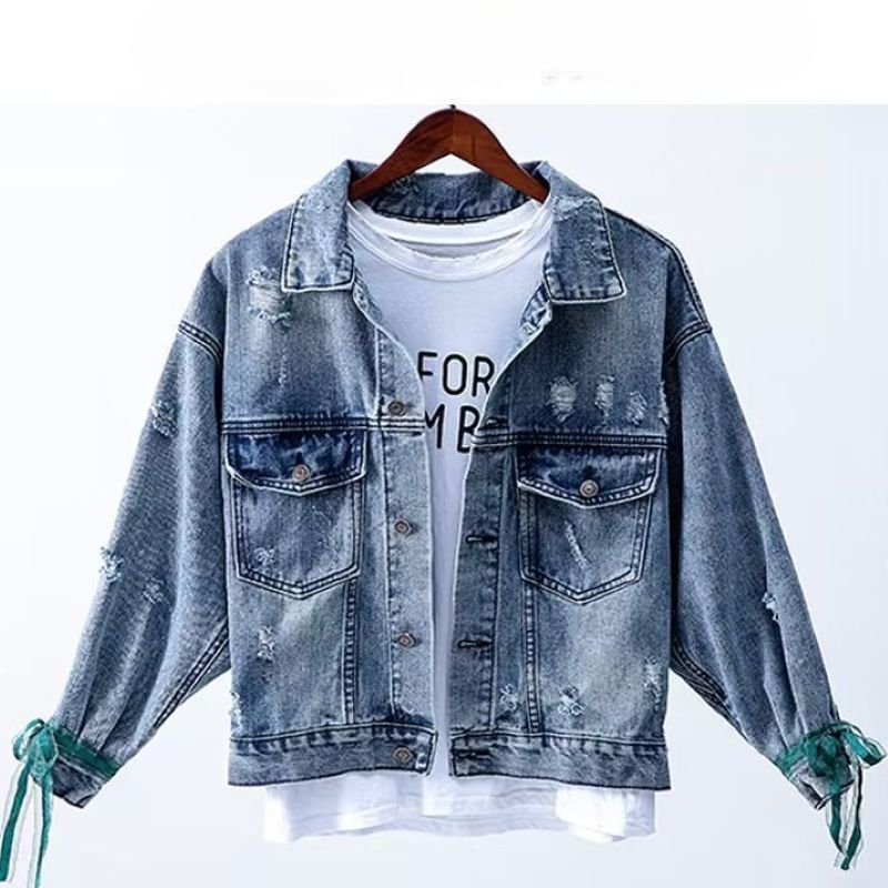 🌸 Flower Bouquet Denim Jacket