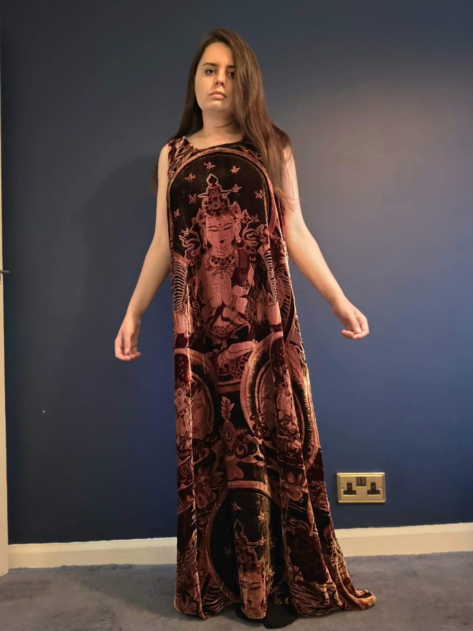 Buddha Silk Velvet Dress