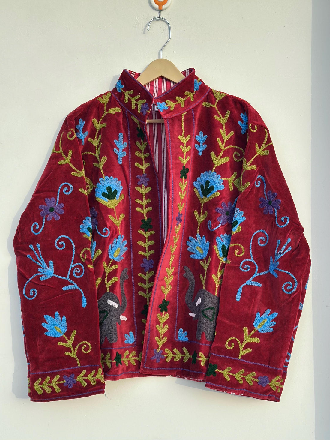 🌸Handmade Velvet Elephant Suzani Jacket