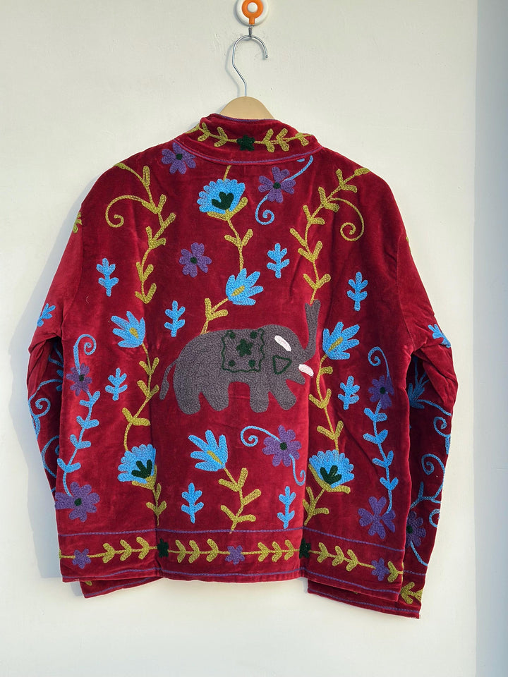 🌸Handmade Velvet Elephant Suzani Jacket