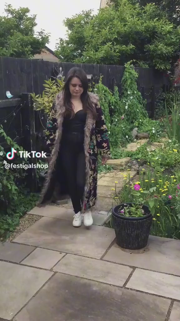 Vintage Style Extra Long Length Autumn and Winter Coat