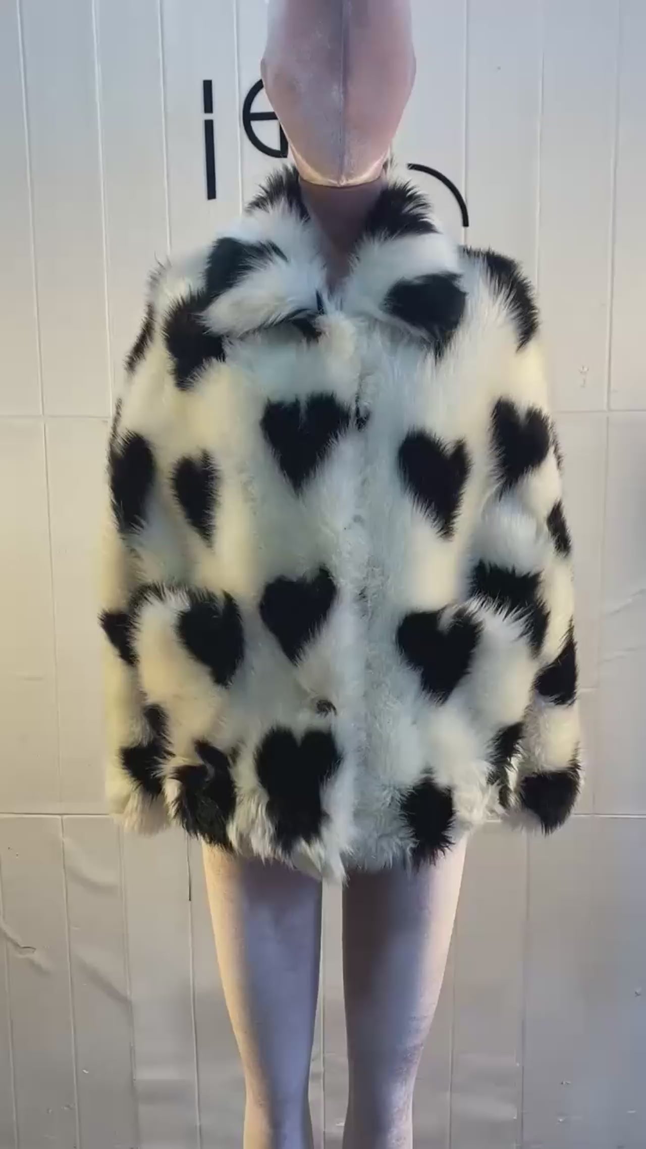 Queen of Hearts Faux Fur Coat