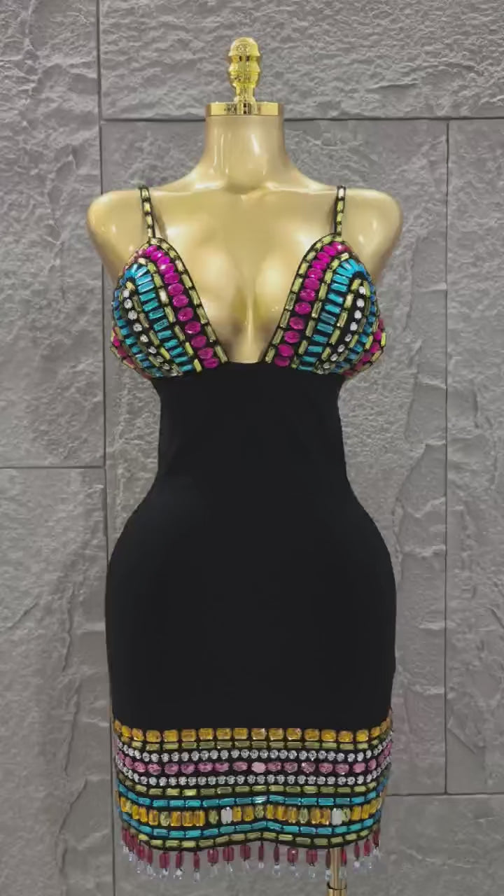 Gem Embellished Bodycon Dress