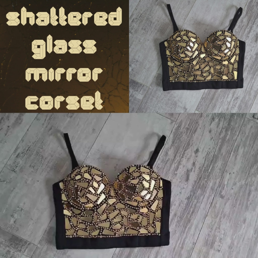 Shattered Glass Mirror Corset