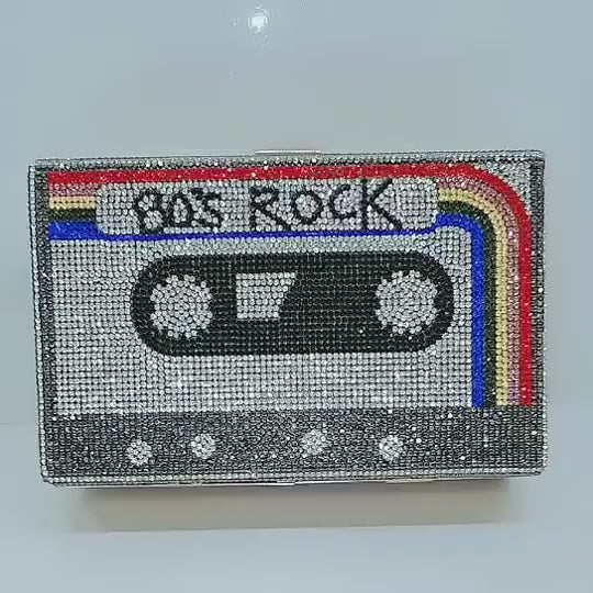 Rhinestone Cassette Clutch