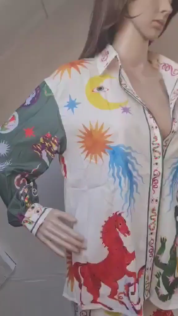 Celestial Animal Print Two Piece Co-ord