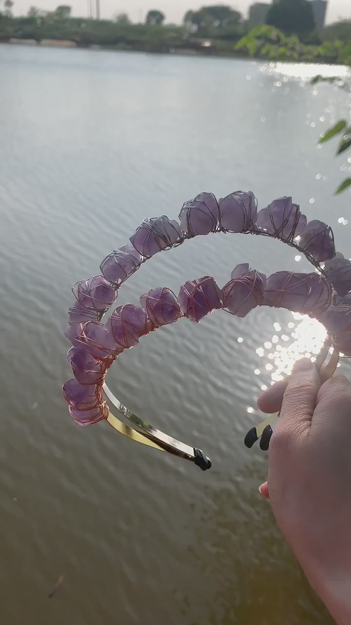 Natural Stone Crystal Headband